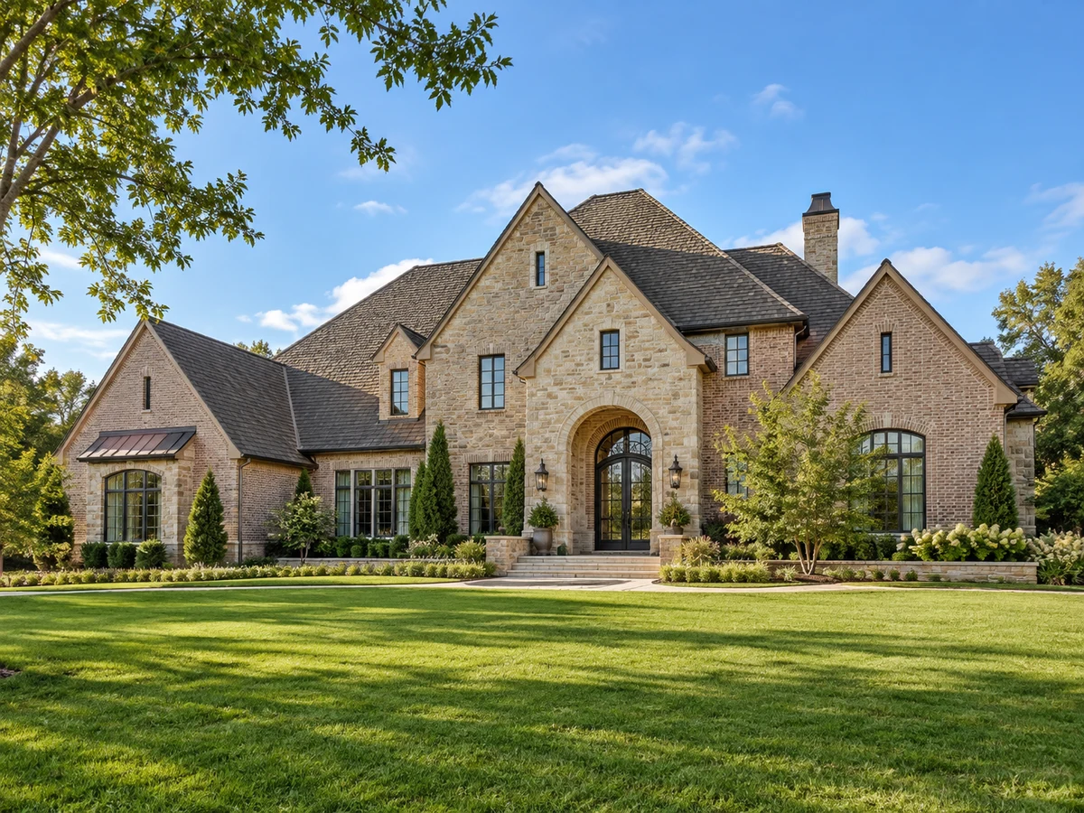 Architectural illustration of exterior features inspired by Kings Crossing in Parker