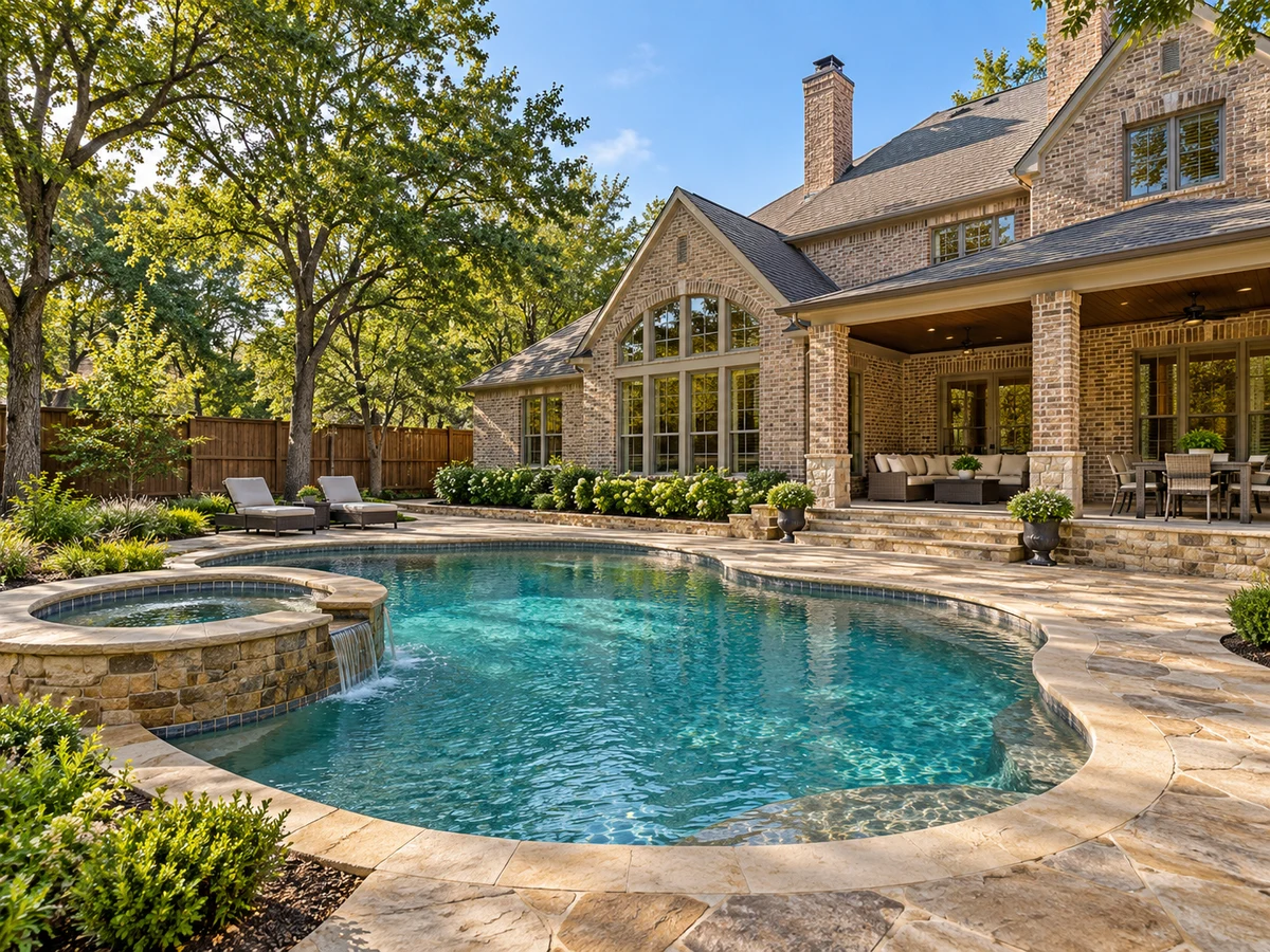 Architectural illustration of outdoor features inspired by Lacima Haven in McKinney