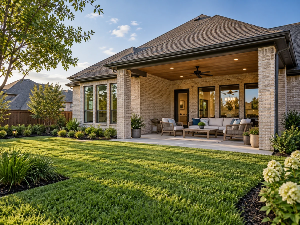 Architectural illustration of outdoor features inspired by Lake Park in Rowlett