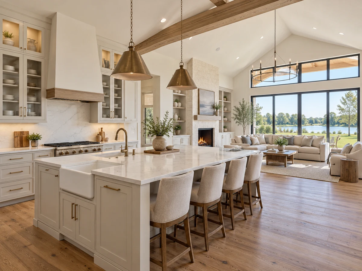 Architectural illustration of interior features inspired by Lakeview Downs in Lucas