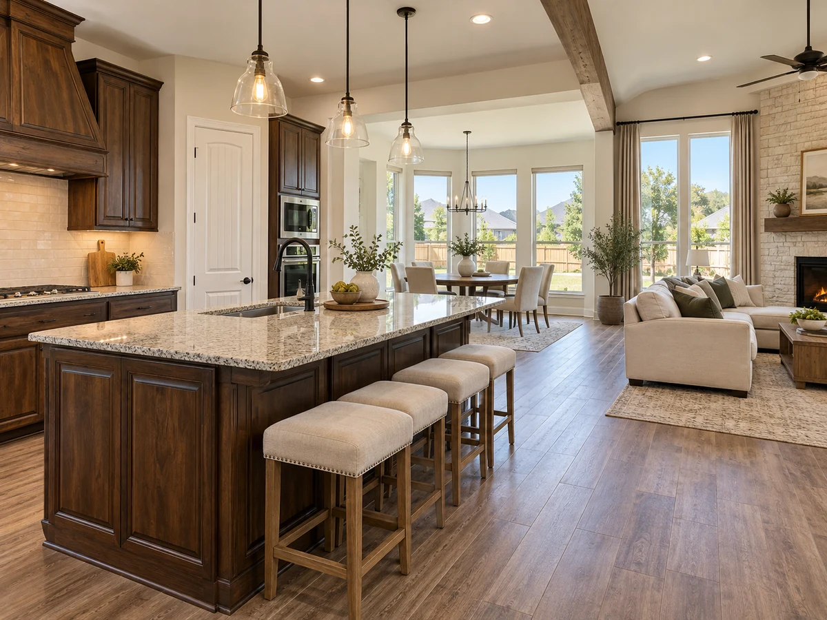 Architectural illustration of interior features inspired by Legacy Ranch in Melissa