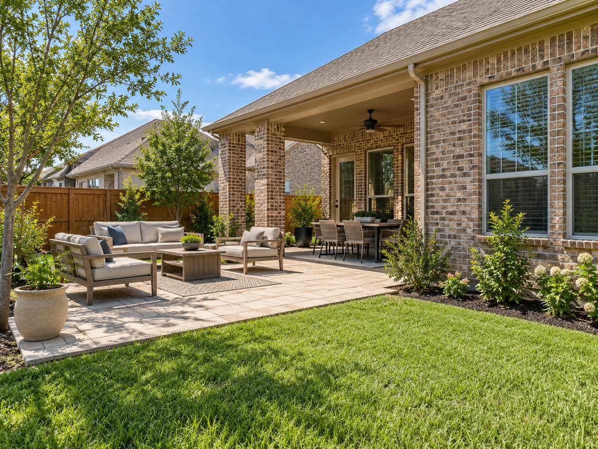 Architectural illustration of outdoor features inspired by Lexington in Frisco