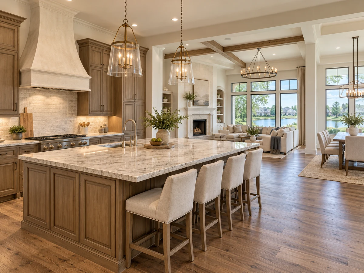 Architectural illustration of interior features inspired by Mallard Lakes At Mckinney in McKinney
