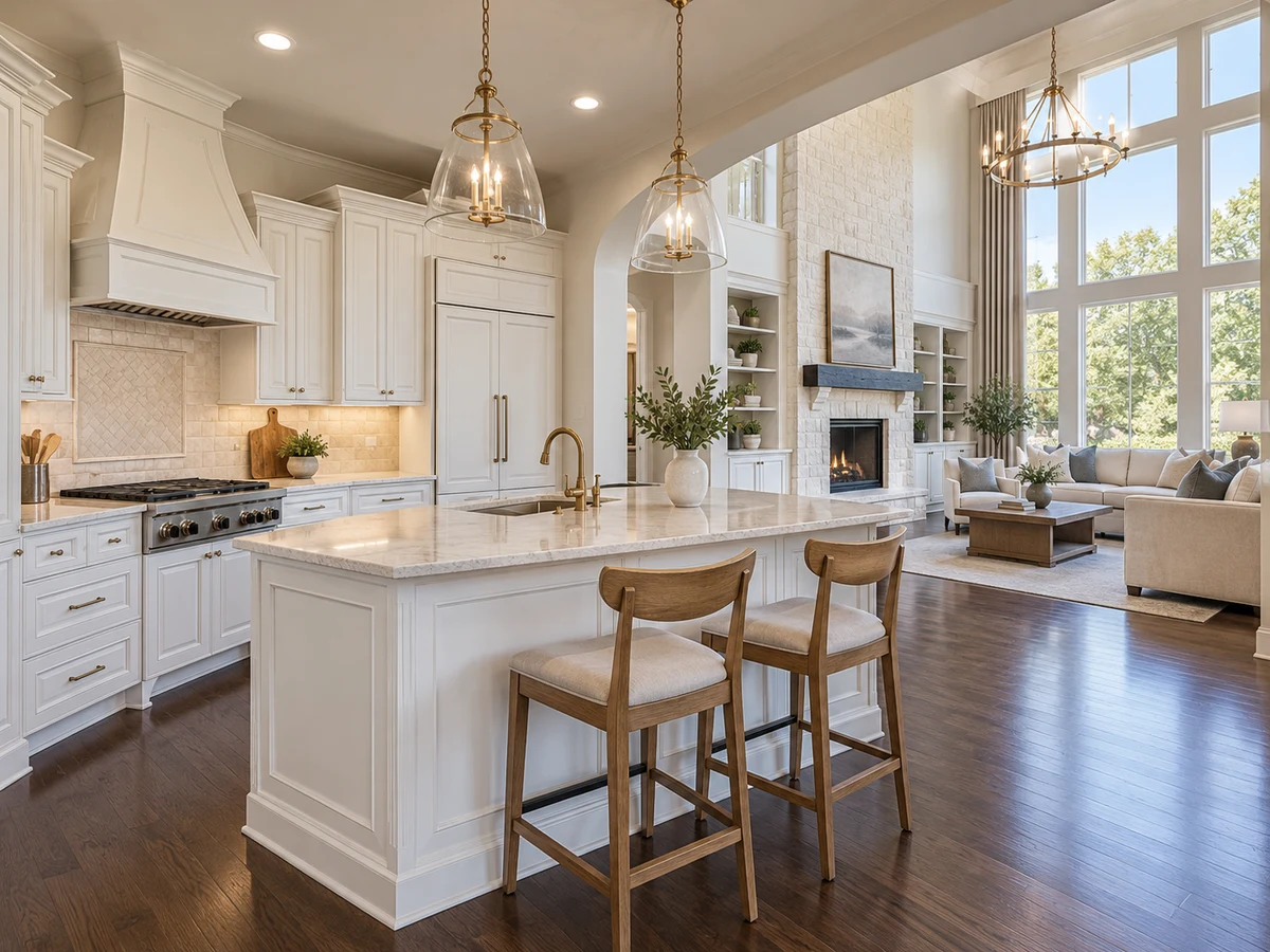 Architectural illustration of interior features inspired by Meadow Hill Estates in Frisco