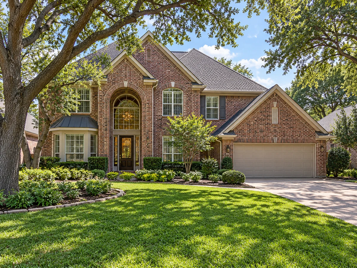 Architectural illustration of exterior features inspired by Meadow Ridge in McKinney