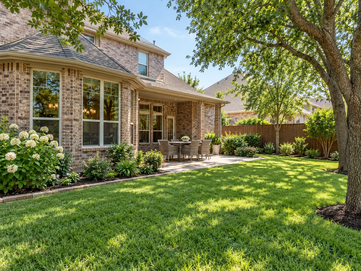 Architectural illustration of outdoor features inspired by Meadow Ridge in McKinney