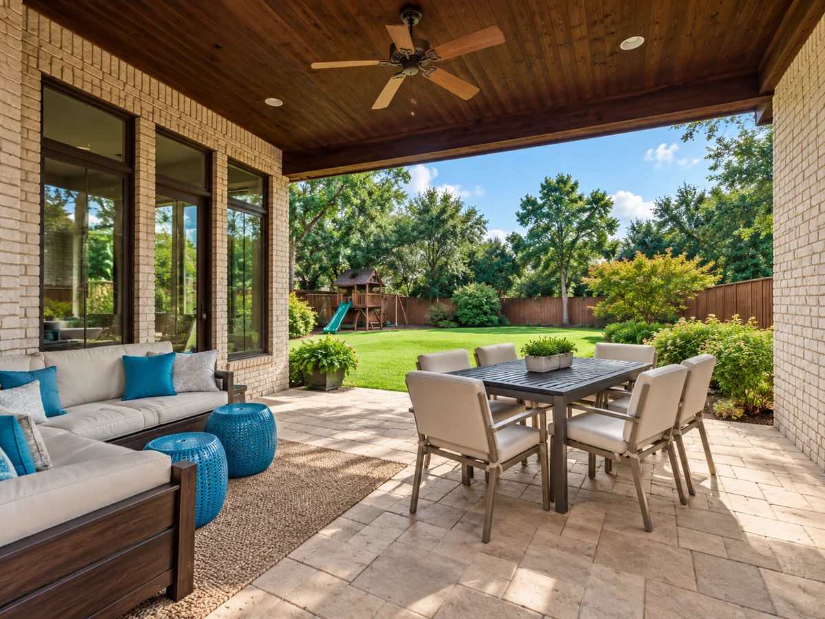 Melshire Estates Dallas outdoor living space