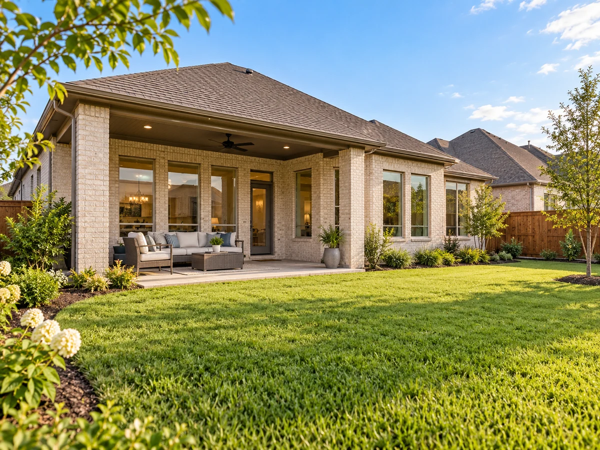 Architectural illustration of outdoor features inspired by Moores Lake Estates in Royse City