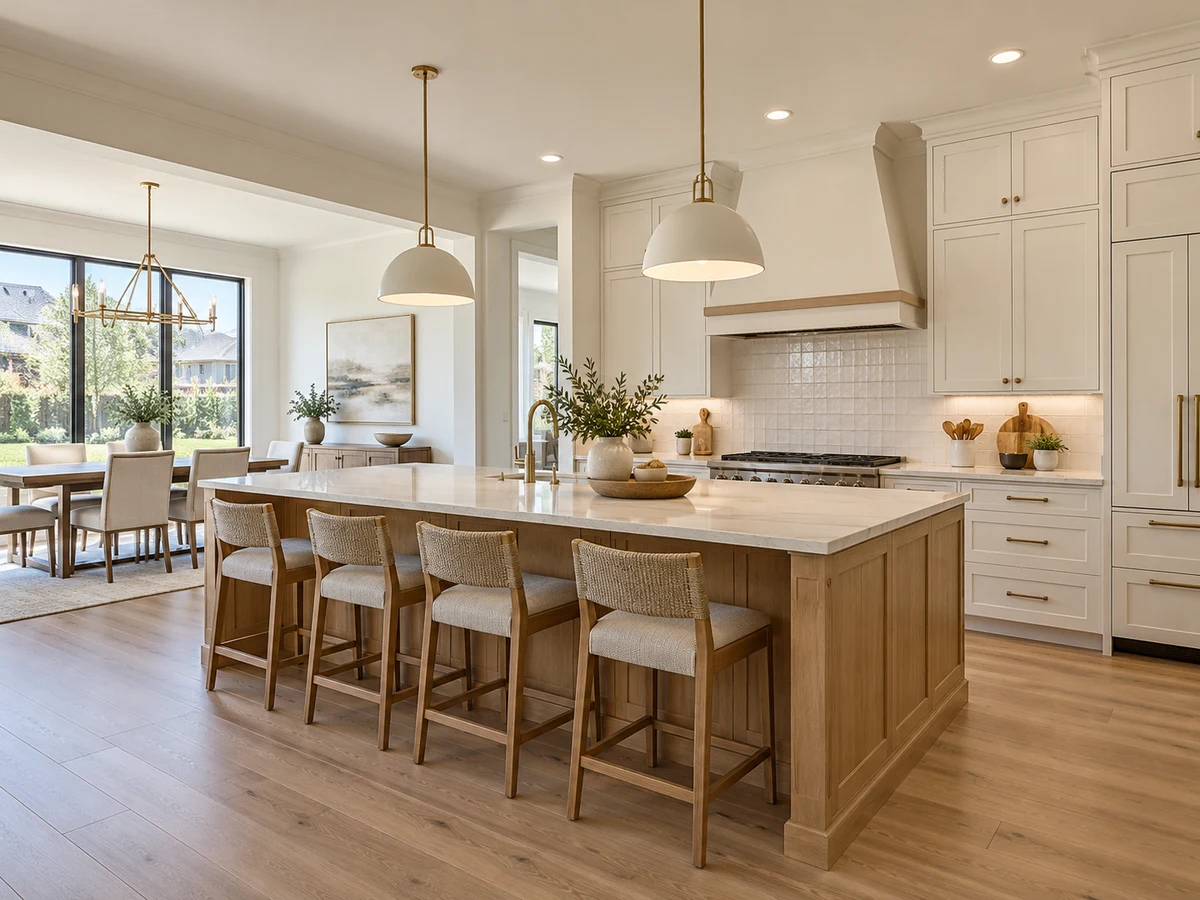 Architectural illustration of interior features inspired by Old Shepard Place in Plano