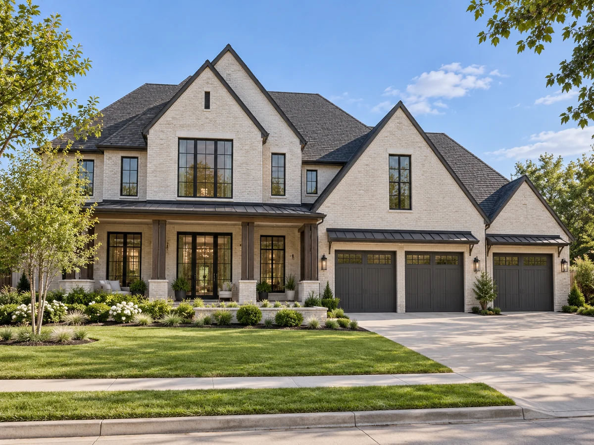 Architectural illustration of exterior features inspired by Painted Tree Lakeside South in McKinney