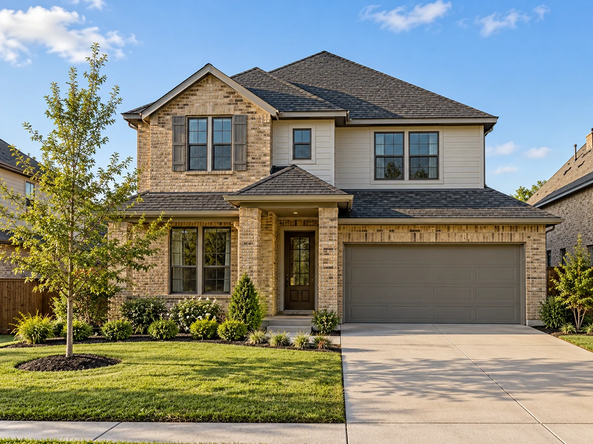Architectural illustration of exterior features inspired by Painted Tree in McKinney