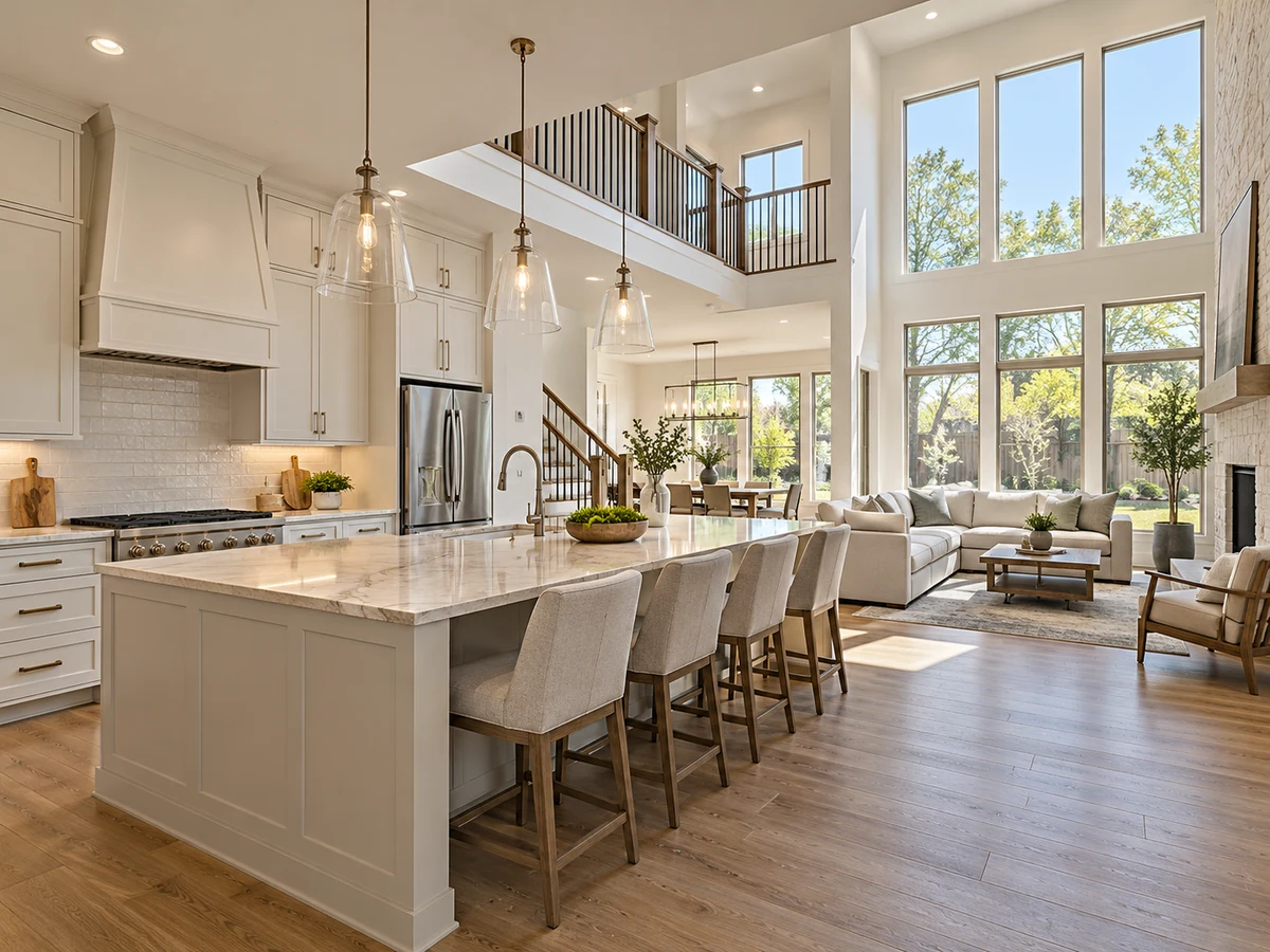 Architectural illustration of interior features inspired by Painted Tree in McKinney