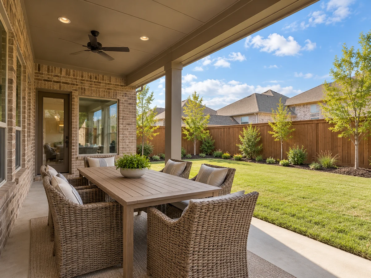 Architectural illustration of outdoor features inspired by Painted Tree in McKinney