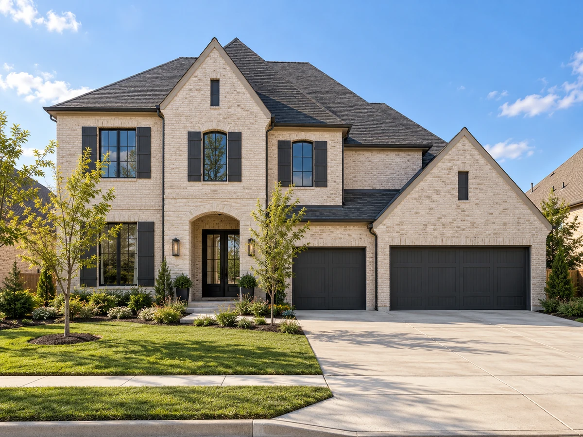 Architectural illustration of exterior features inspired by Painted Tree Woodlands in McKinney