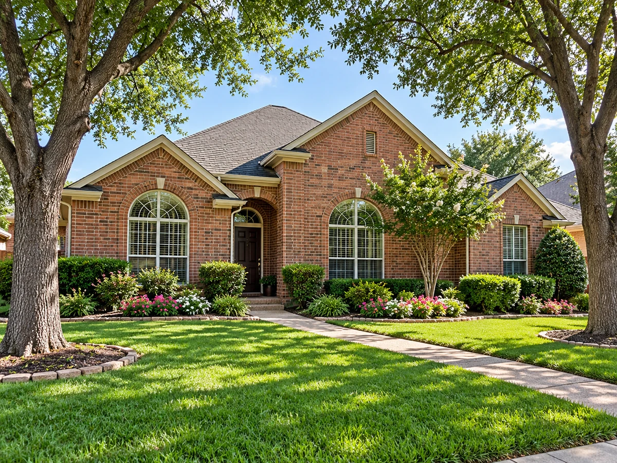 Architectural illustration of exterior features inspired by Panther Creek Estates in Frisco