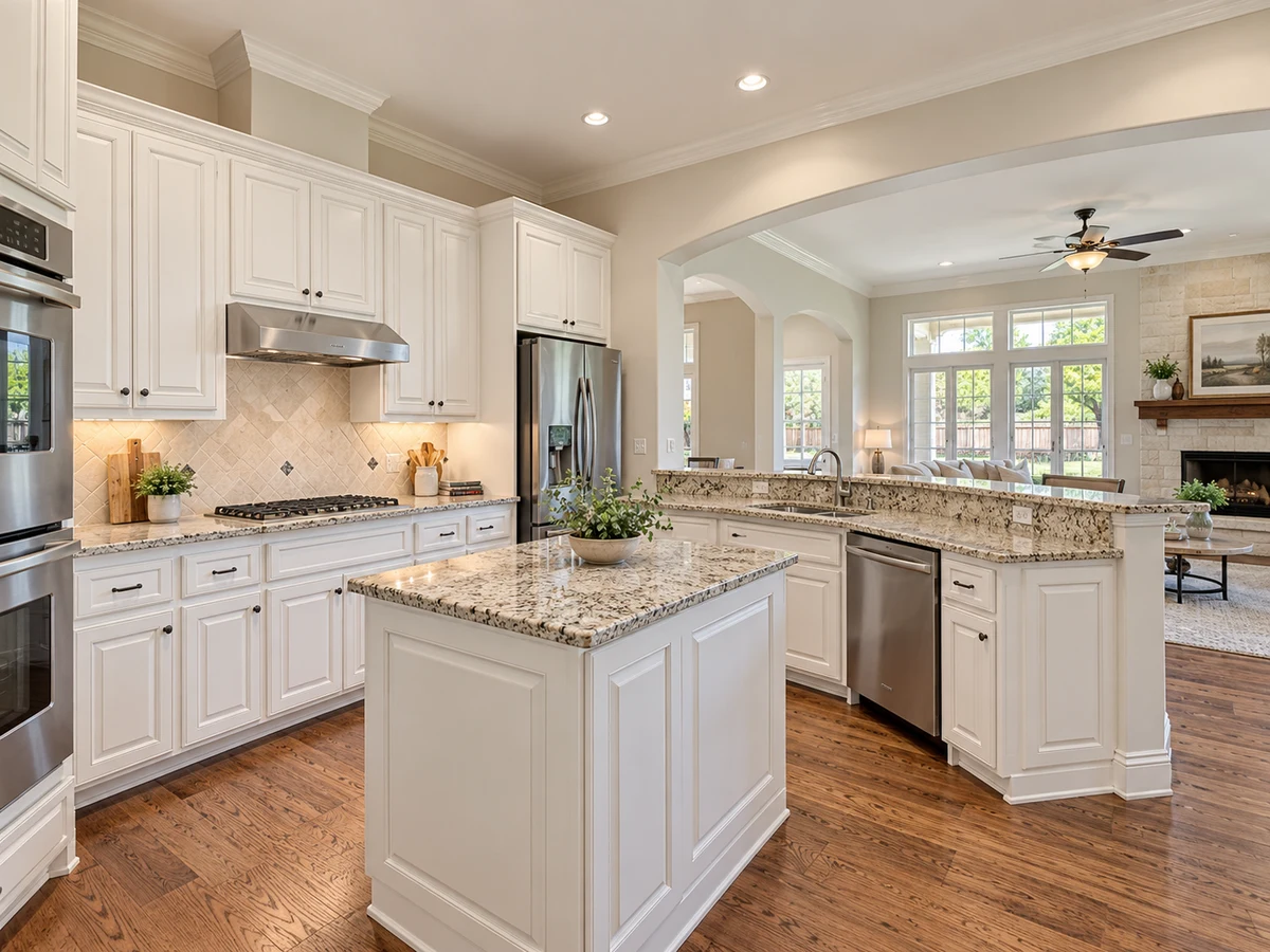 Architectural illustration of interior features inspired by Panther Creek Estates in Frisco
