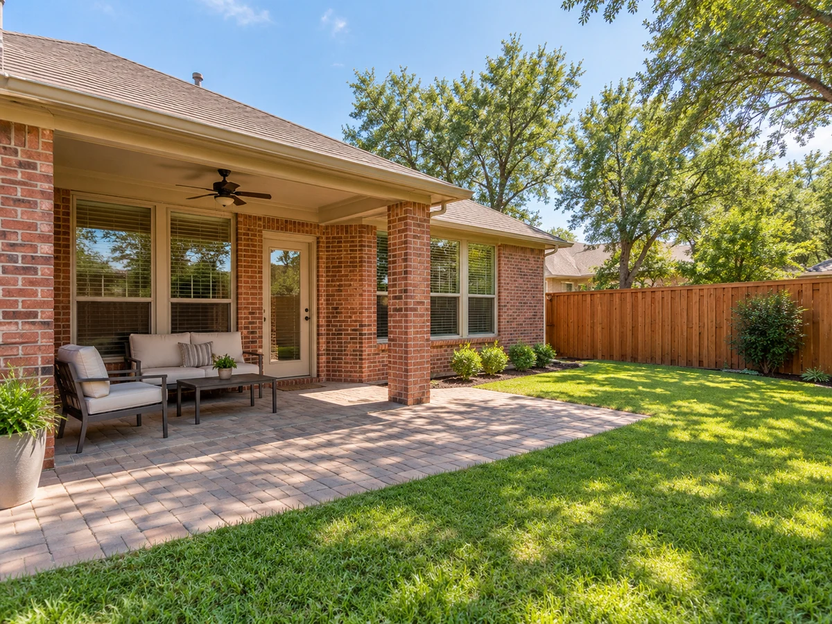 Architectural illustration of outdoor features inspired by Panther Creek Estates in Frisco
