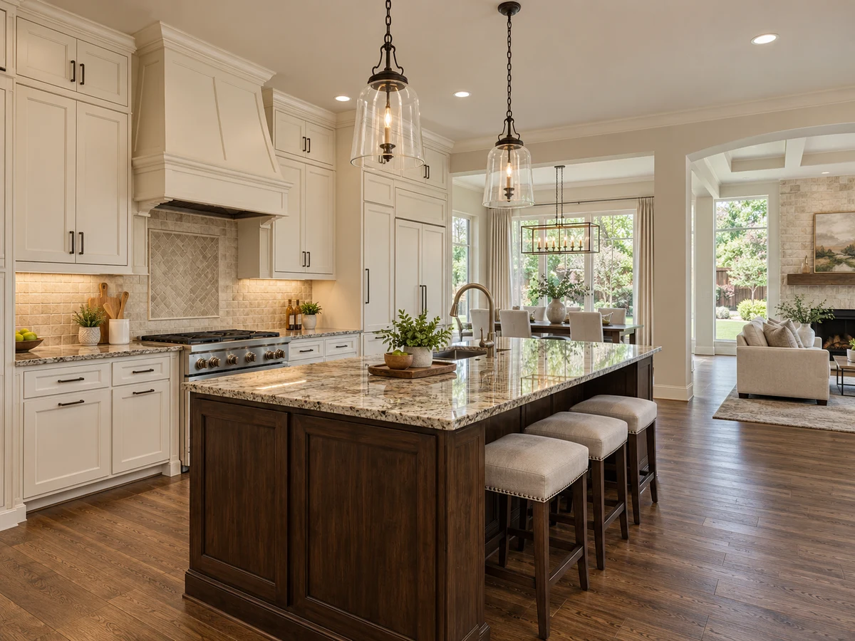 Architectural illustration of interior features inspired by Parkbrooke in Plano