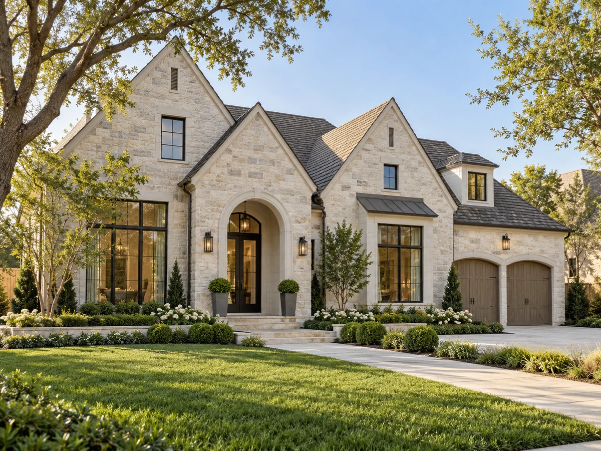 Architectural illustration of exterior features inspired by Parkside in Prosper
