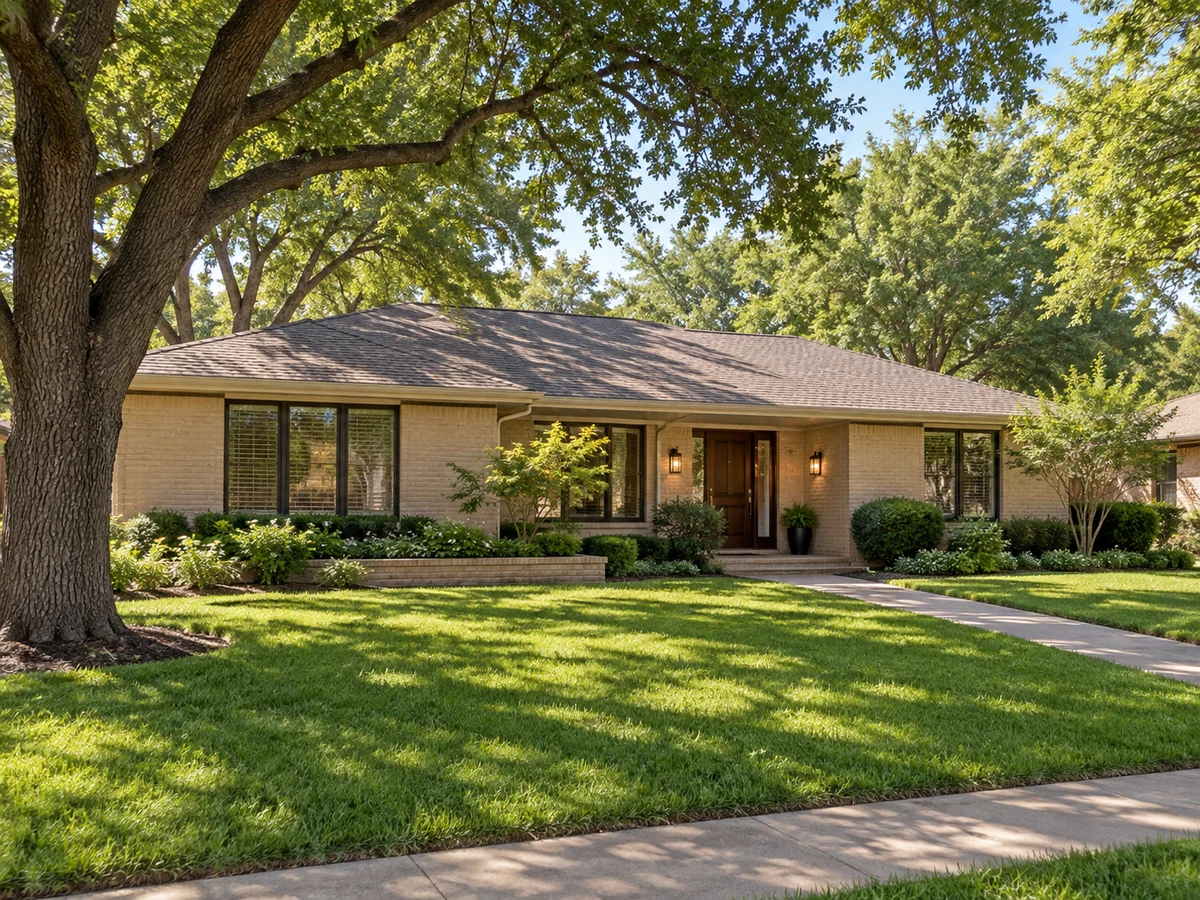 Architectural illustration of exterior features inspired by Prairie Creek Meadows in Richardson
