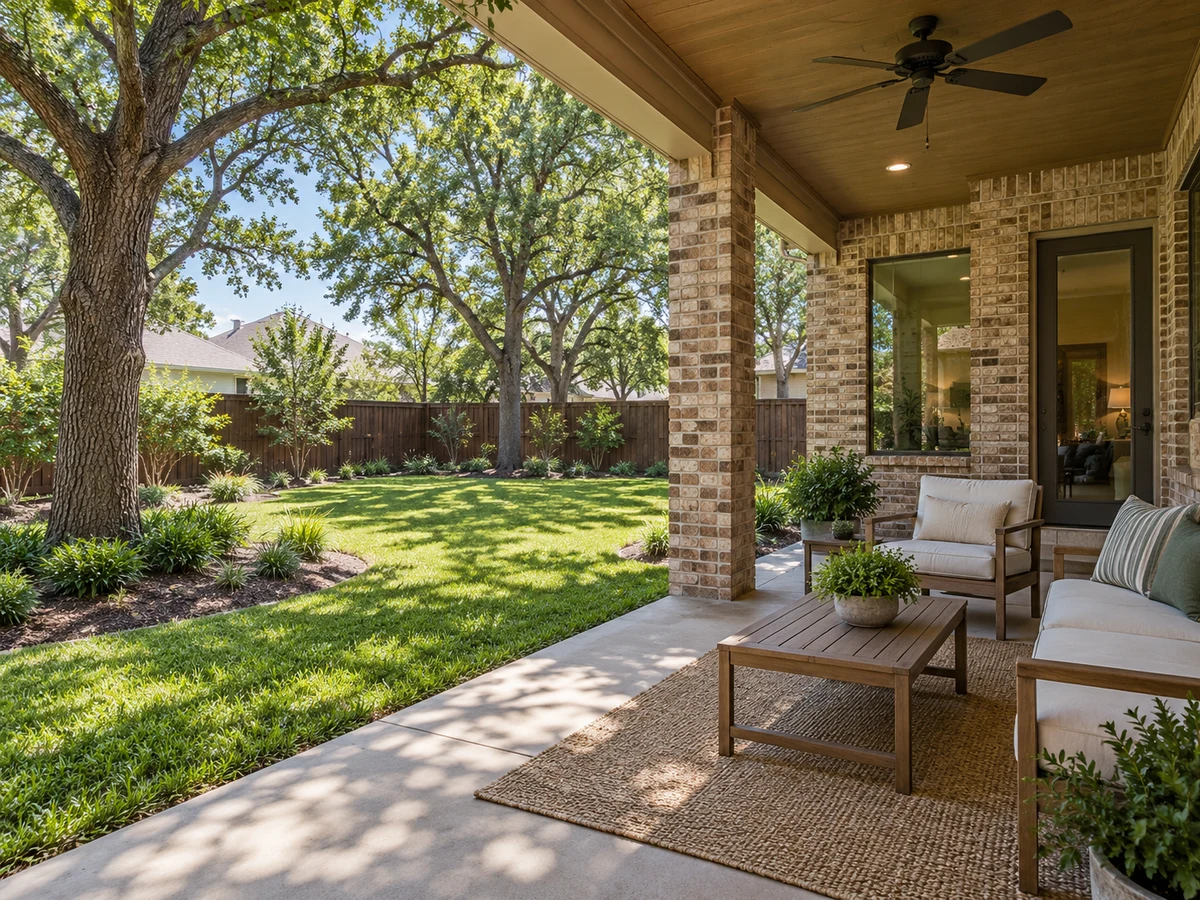 Architectural illustration of outdoor features inspired by Prairie Creek Meadows in Richardson