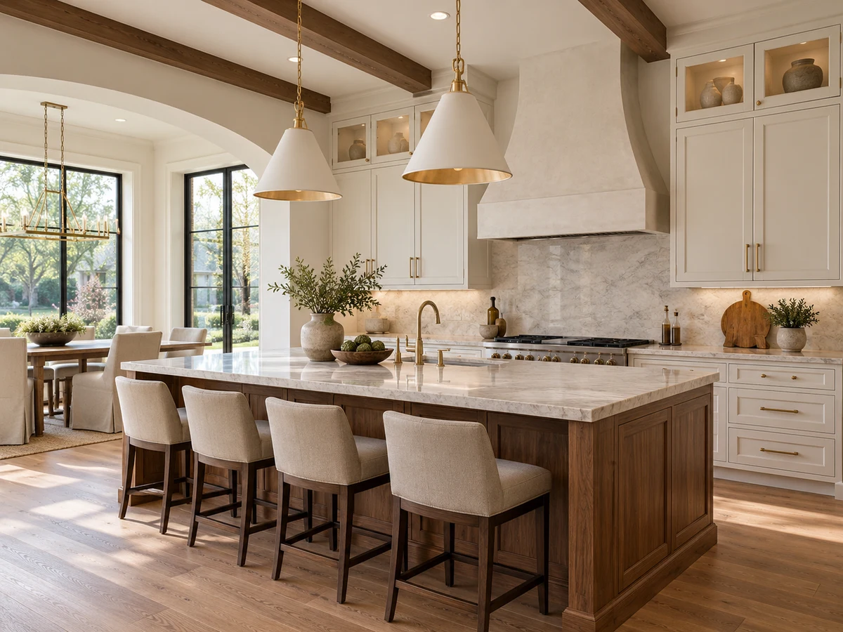 Architectural illustration of interior features inspired by Preston Lakes in Plano