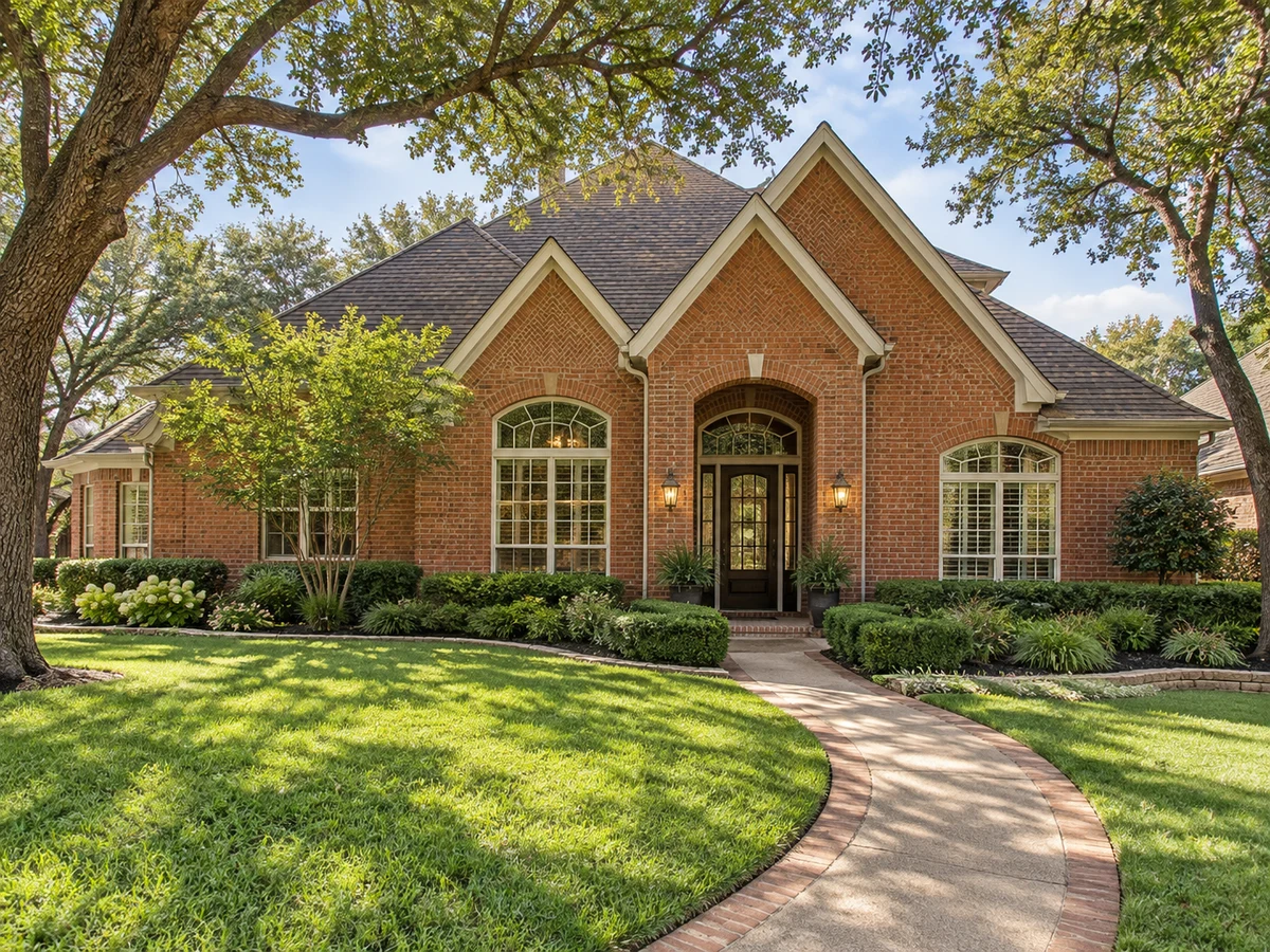 Architectural illustration of exterior features inspired by Preston Meadow in Plano