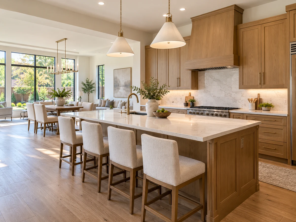 Architectural illustration of interior features inspired by Preston Meadow in Plano