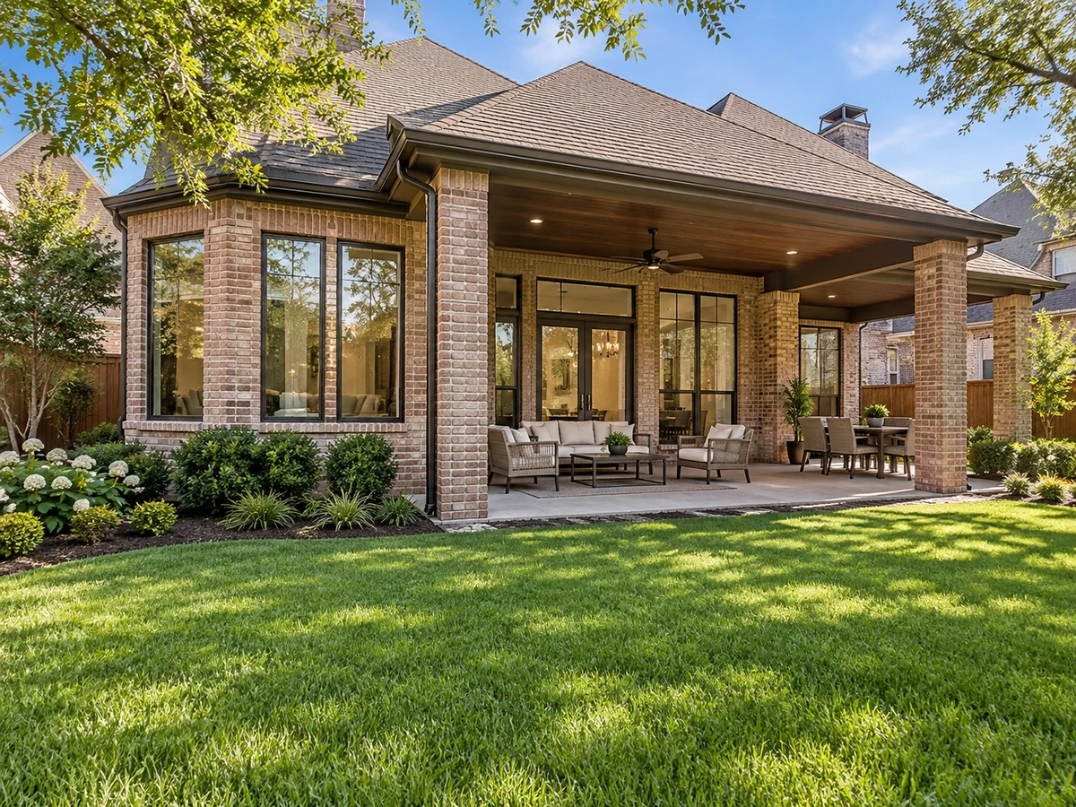 Architectural illustration of outdoor features inspired by Preston Meadow in Plano