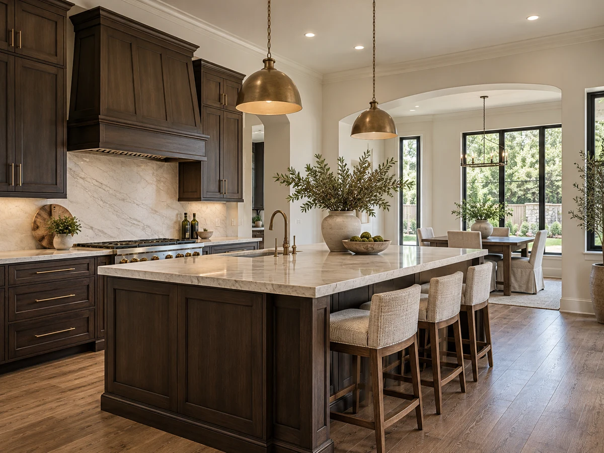 Architectural illustration of interior features inspired by Preston Village in Plano