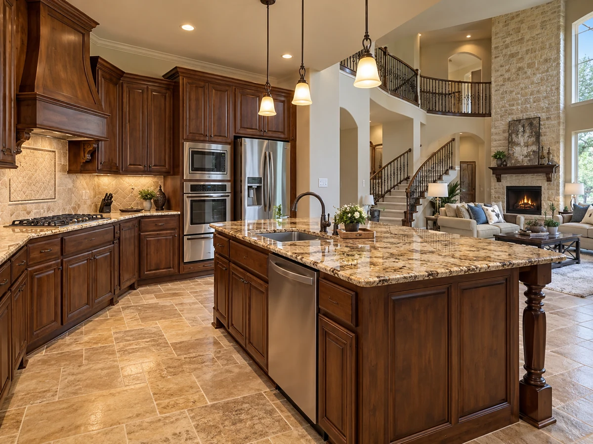 Architectural illustration of interior features inspired by Richwoods in Frisco