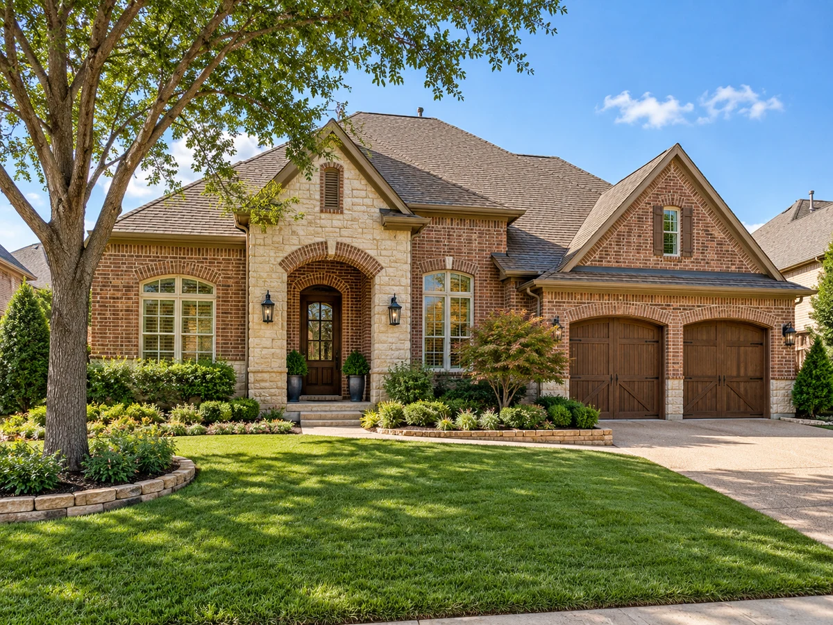 Architectural illustration of exterior features inspired by Ridgecrest in McKinney