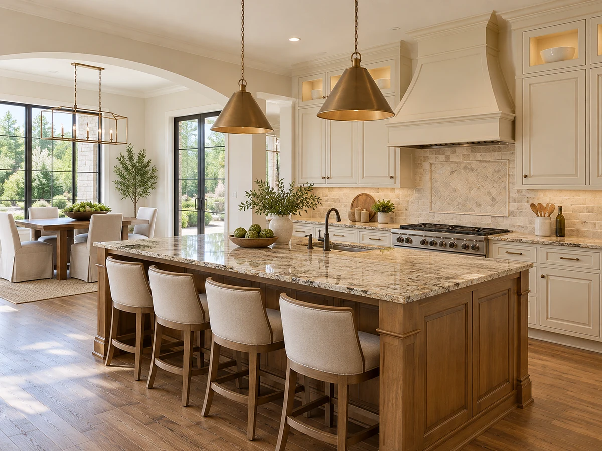 Architectural illustration of interior features inspired by Ridgeview Ranch Estates in Plano
