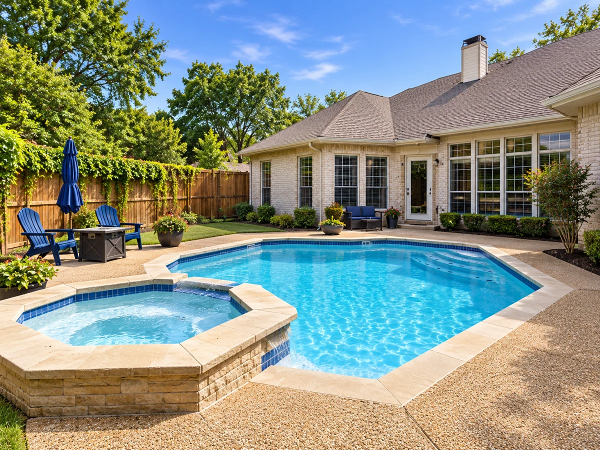Architectural illustration of a outdoor inspired by Riverchase Estates in Coppell