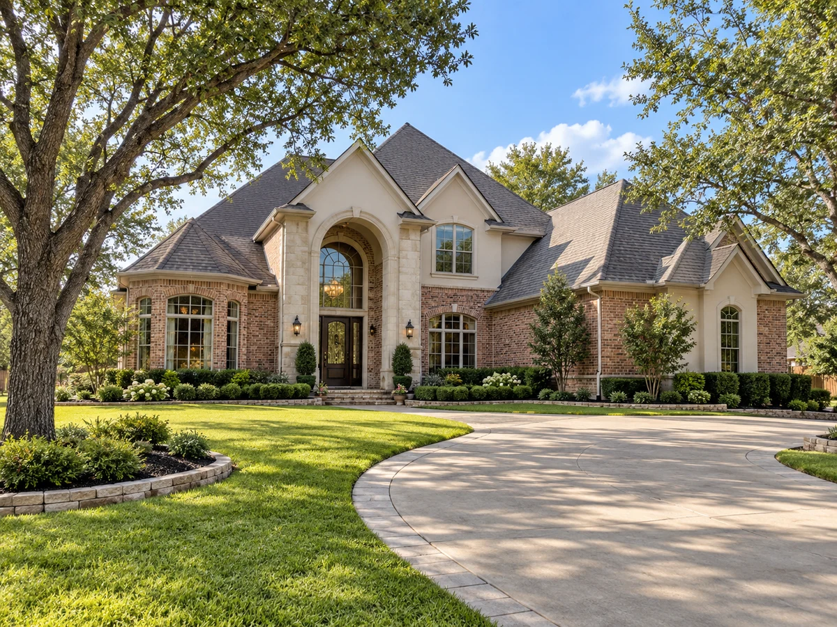 Architectural illustration of exterior features inspired by Saddlebrook Crossing in McKinney