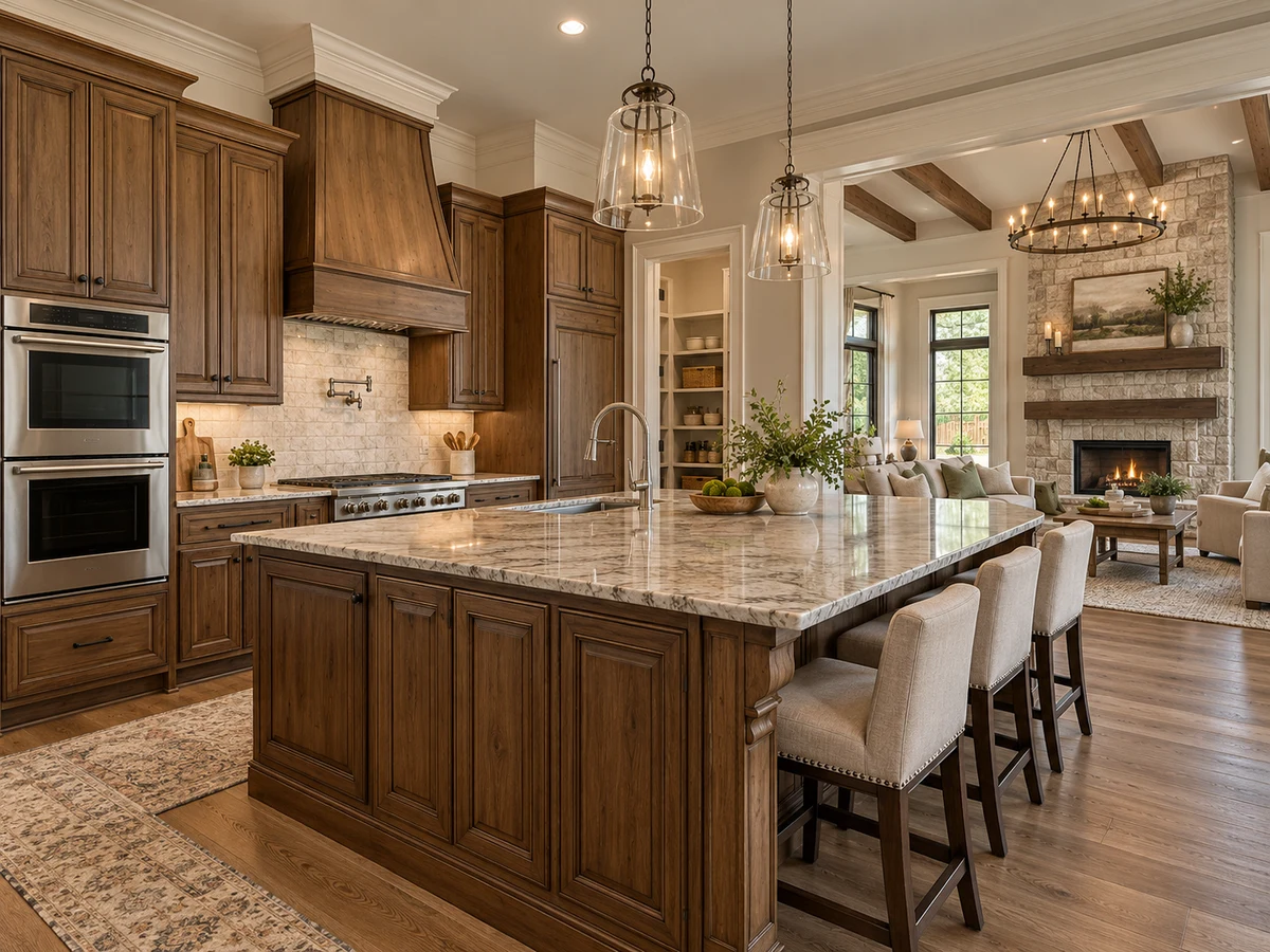Architectural illustration of interior features inspired by Saddlebrook Crossing in McKinney