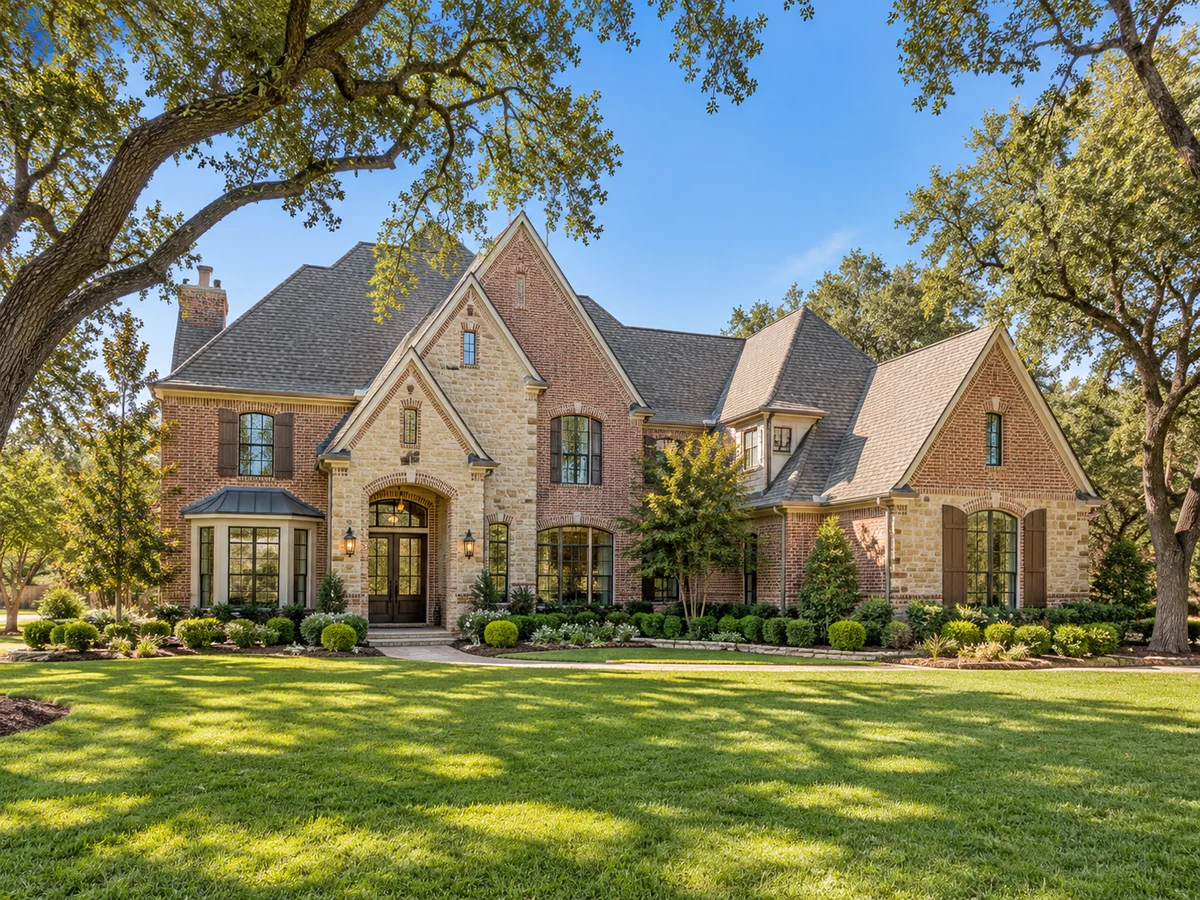 Architectural illustration of exterior features inspired by Saddlebrook Estates in Lucas