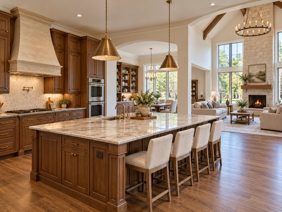Architectural illustration of interior features inspired by Saddlebrook Estates in Lucas