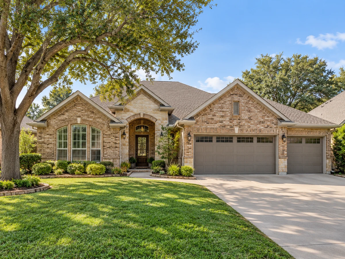 Architectural illustration of exterior features inspired by Saddlehorn Creek in McKinney
