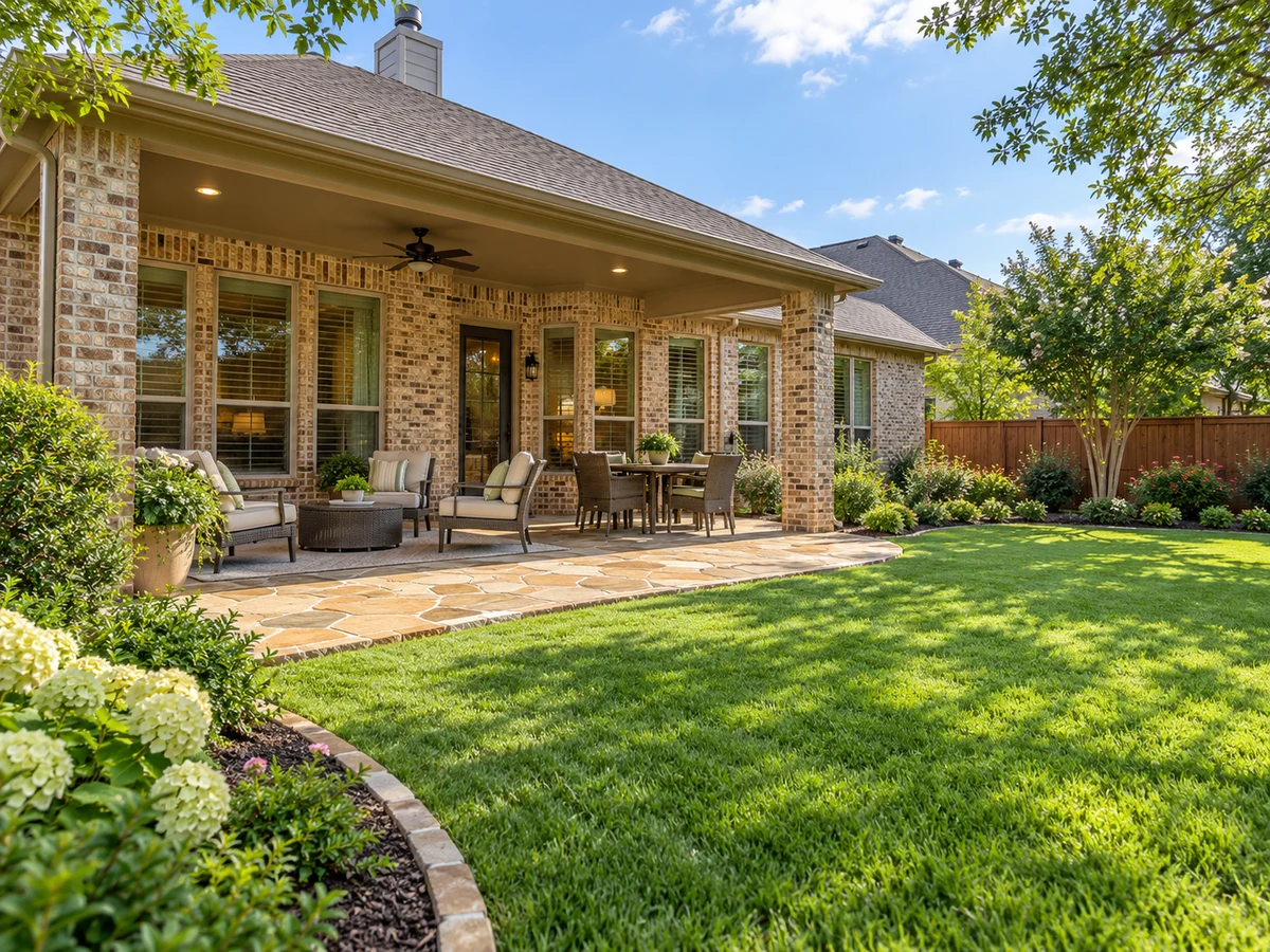 Architectural illustration of outdoor features inspired by Saddlehorn Creek in McKinney