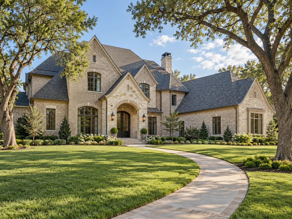 Architectural illustration of exterior features inspired by Serenity in McKinney