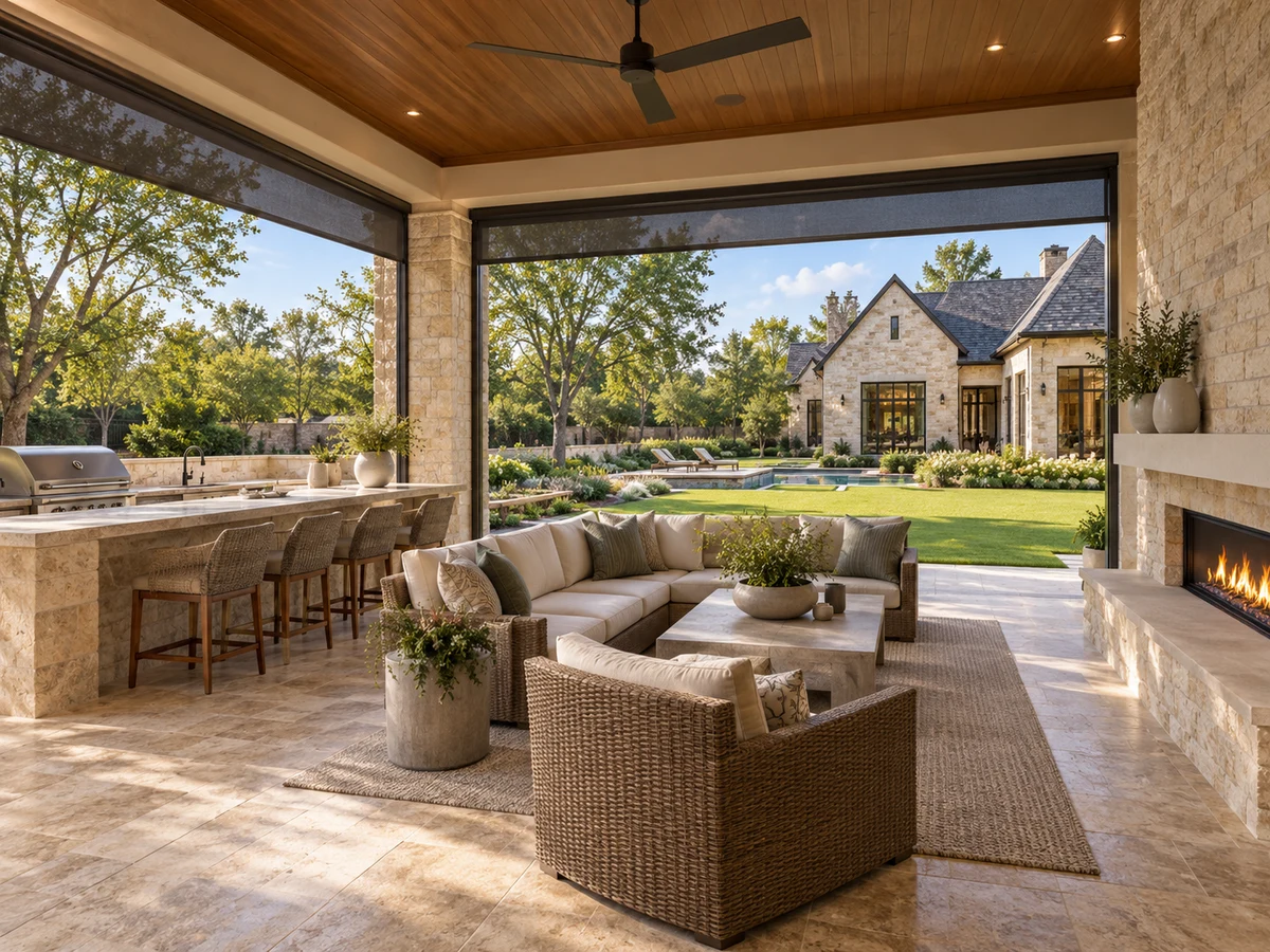 Architectural illustration of outdoor features inspired by Serenity in McKinney