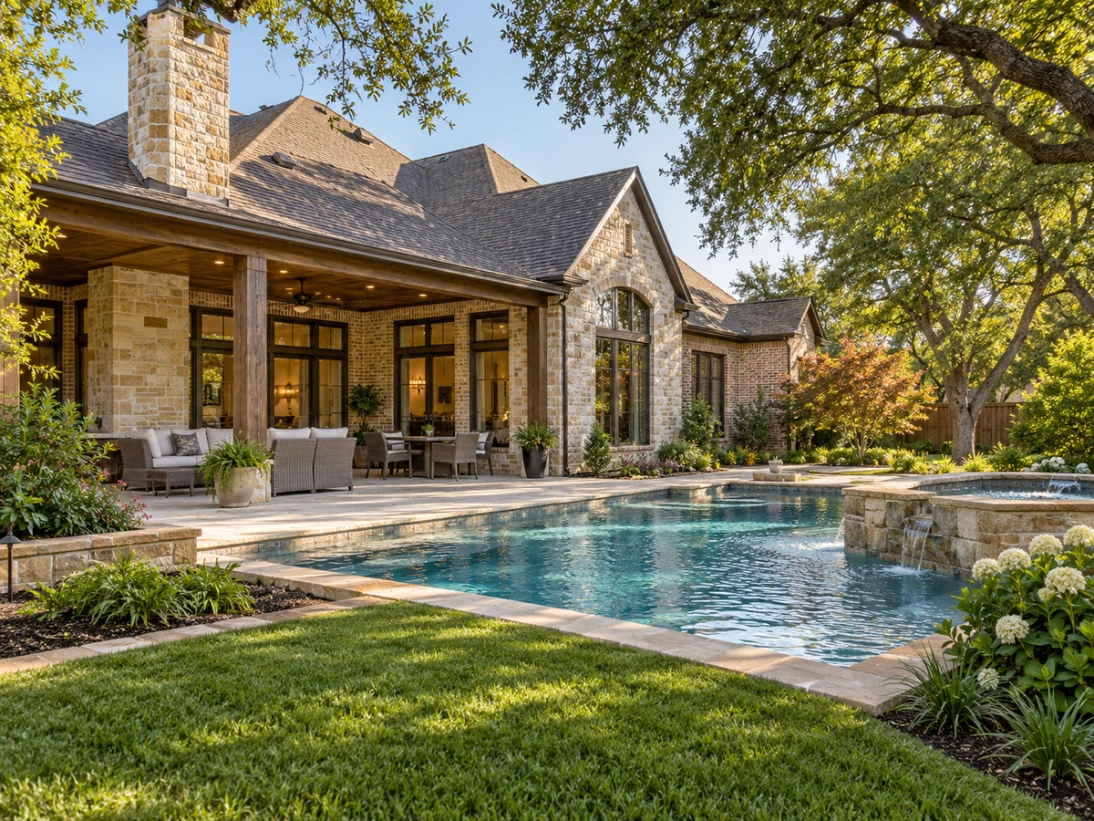 Architectural illustration of outdoor features inspired by Settlement At Craig Ranch The in McKinney