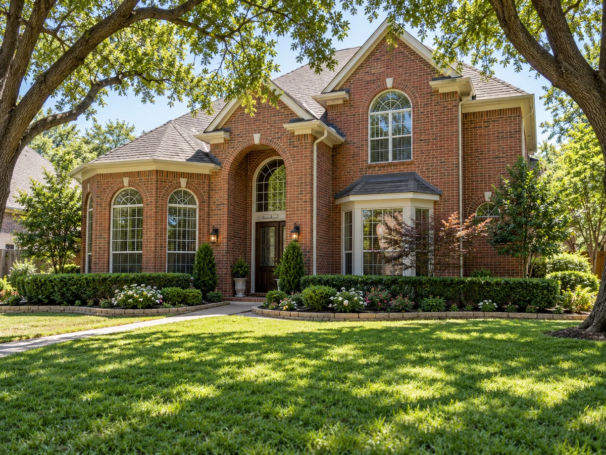 Architectural illustration of exterior features inspired by Shepards Glen in Plano