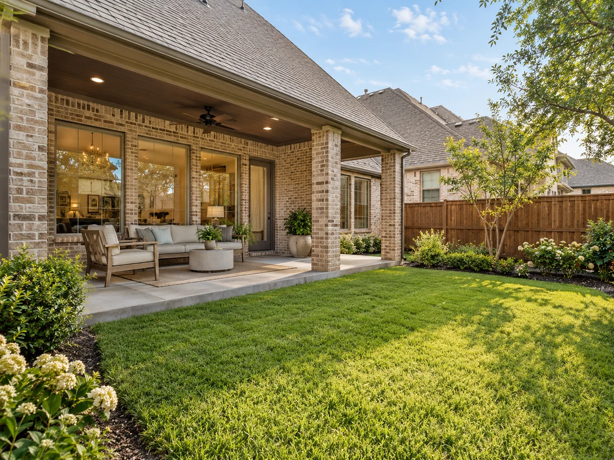 Architectural illustration of outdoor features inspired by Shepards Glen in Plano