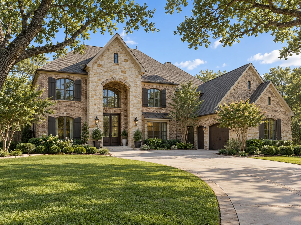 Architectural illustration of exterior features inspired by Shiloh Ranch in McKinney