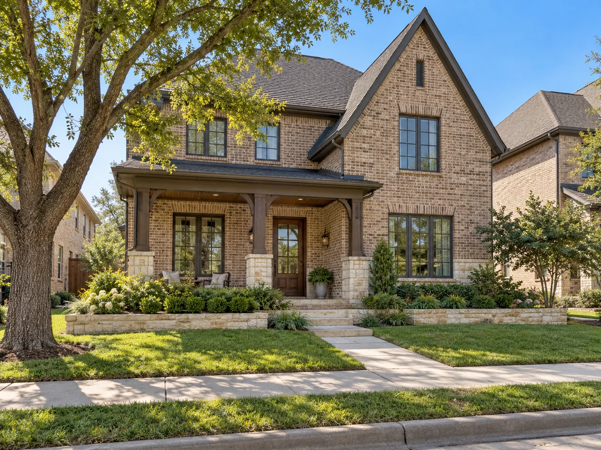 Architectural illustration of exterior features inspired by Spicewood At Craig Ranch in McKinney