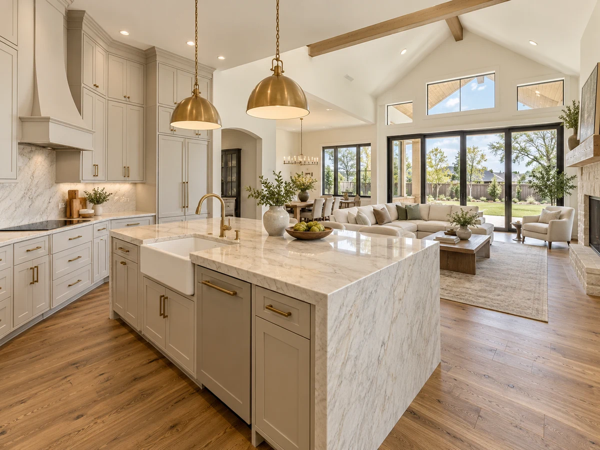 Architectural illustration of interior features inspired by Spicewood At Craig Ranch in McKinney