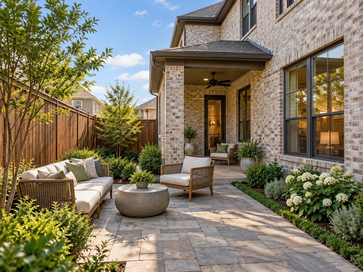 Architectural illustration of outdoor features inspired by Spicewood At Craig Ranch in McKinney