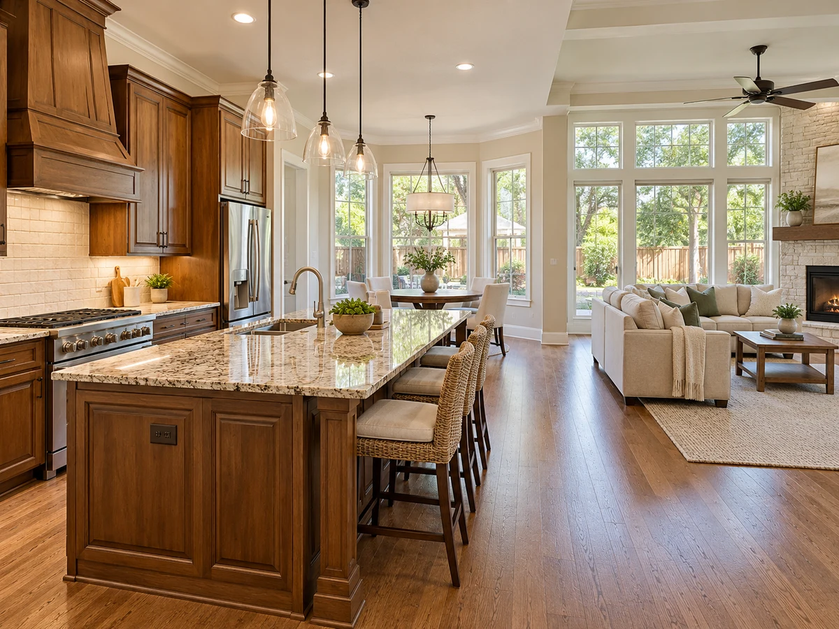 Architectural illustration of interior features inspired by Spring Hill in McKinney